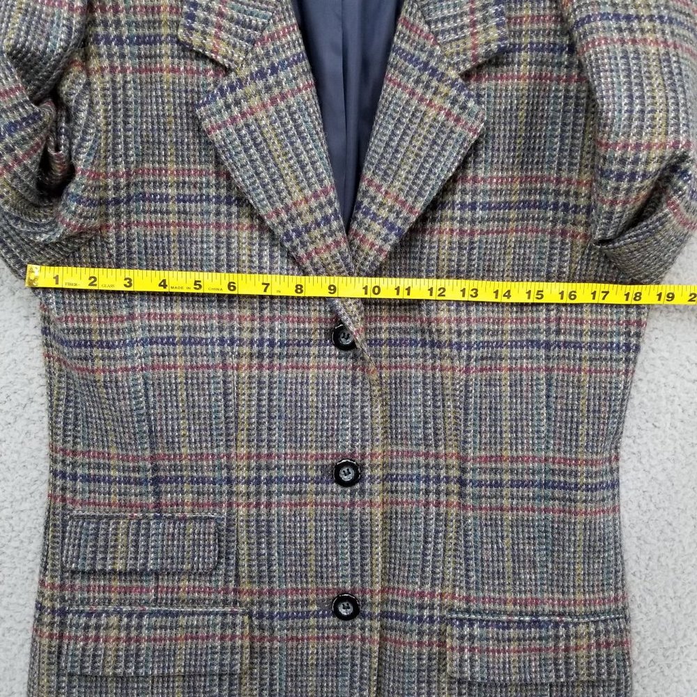 Vtg CHARACTER Suburbanwear Blazer Womens 100% Wool Tweed Multicolor Jacket Sz 12 - Picture 6 of 13